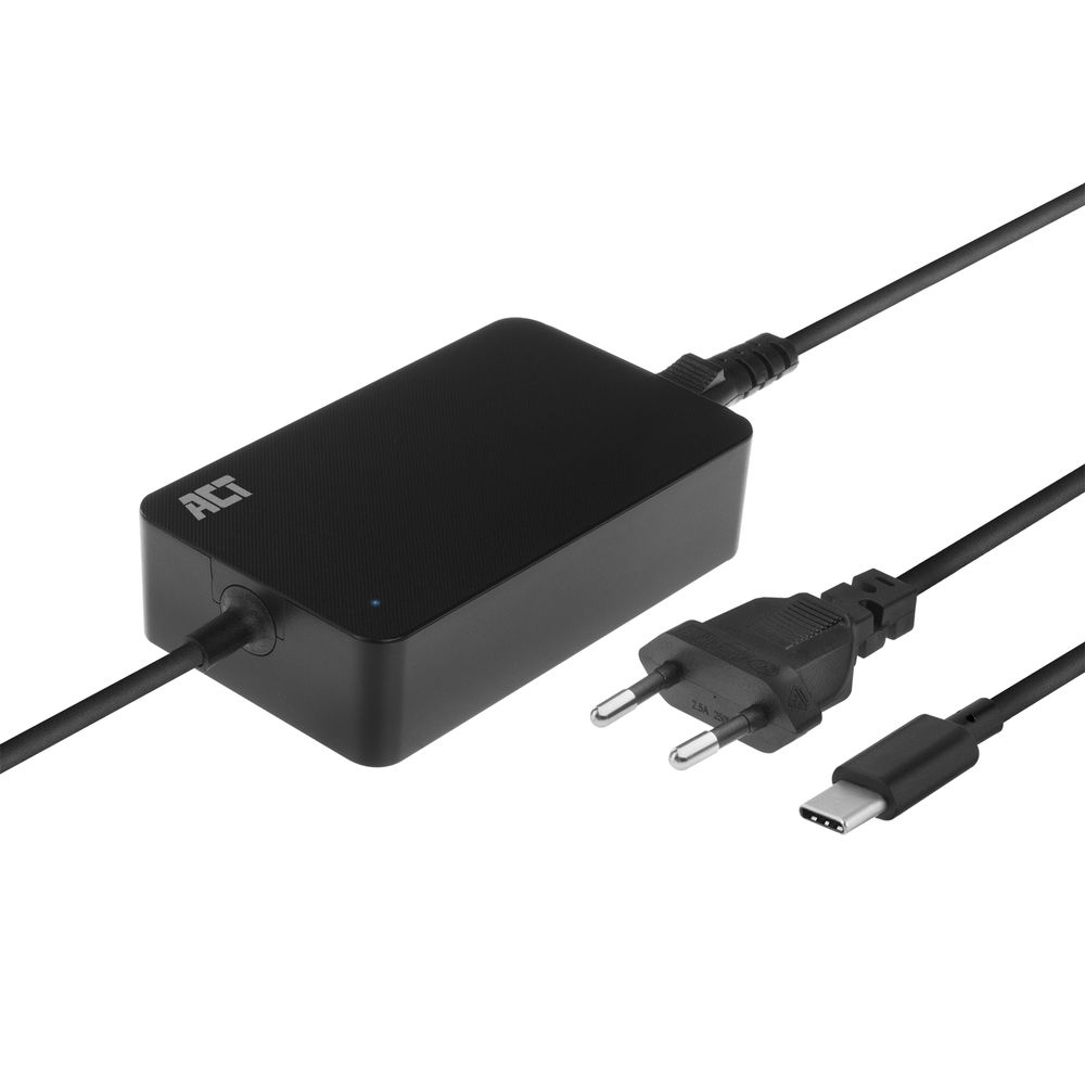ACT USB-C laptop charger with Power Delivery profiles 65W