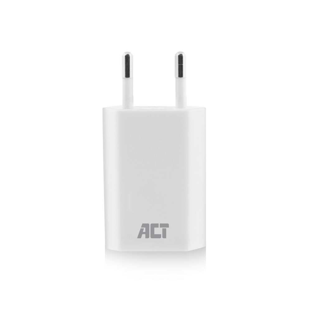 ACT USB Charger, 1-port, 1A, 5W, White