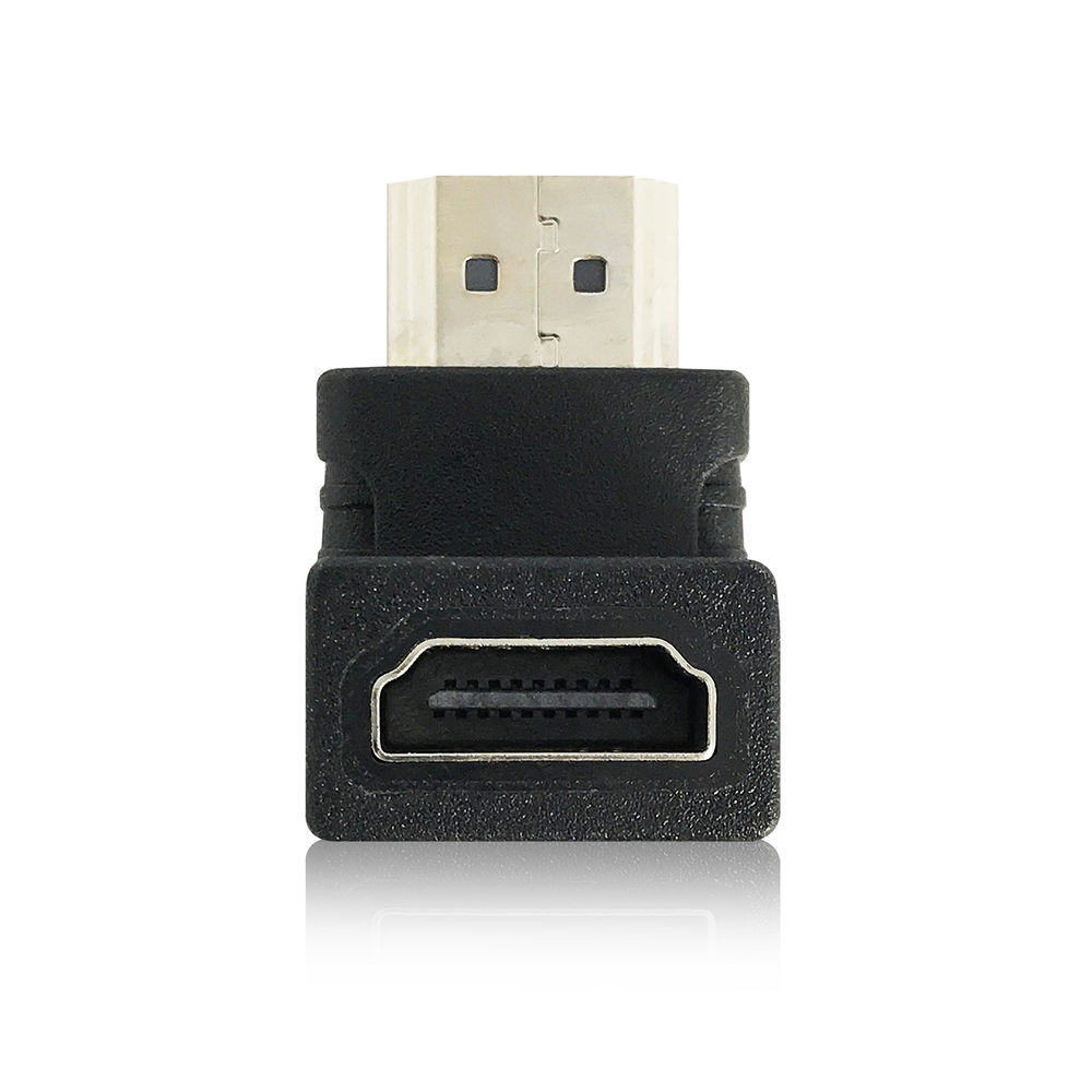 ACT HDMI adapter, HDMI-A male - HDMI-A female, angled 90° down