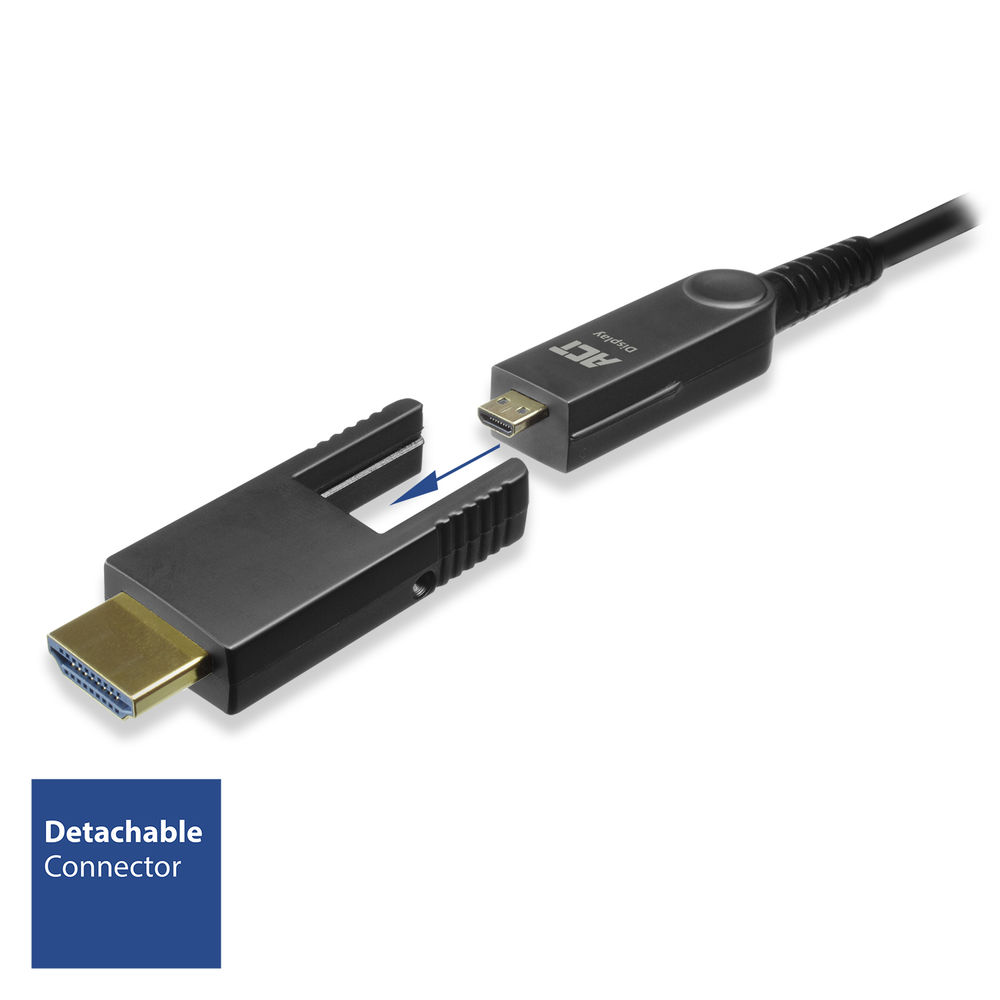 ACT 20 meters HDMI High Speed 4K Active Optical Cable with detachable connector v2.0 HDMI-A male - HDMI-A male
