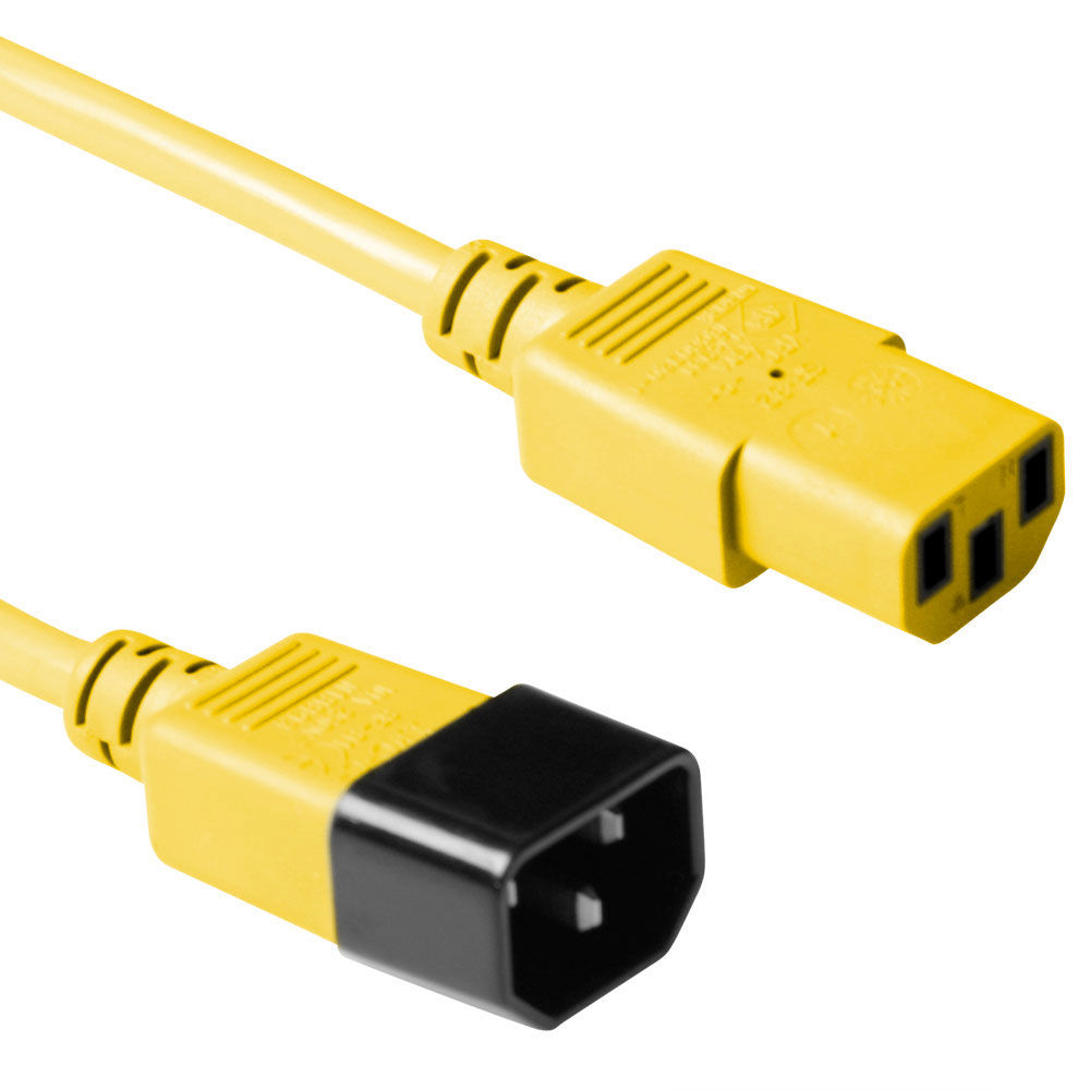ACT Powercord C13 - C14 yellow 0.6 m