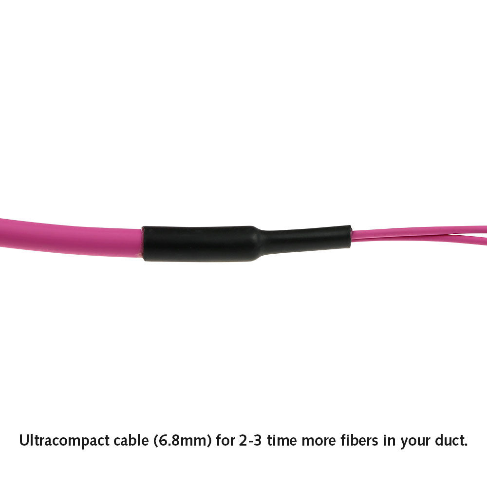 ACT 7 meter Multimode 50/125 OM4(OM3) polarity B fiber trunk cable with 2 MTP/MPO female connectors each side