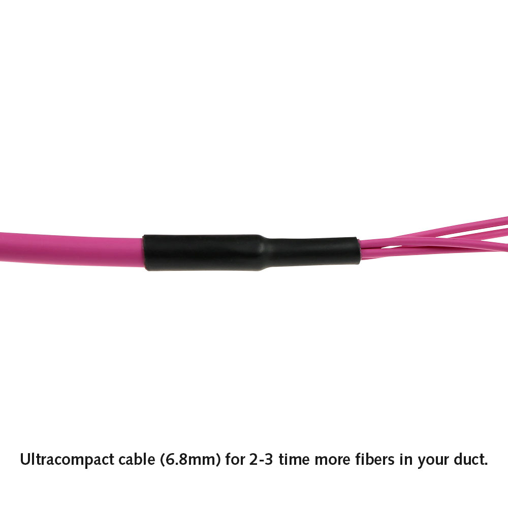 ACT 5 meter Multimode 50/125 OM4(OM3) polarity B fiber trunk cable with 4 MTP/MPO female connectors each side