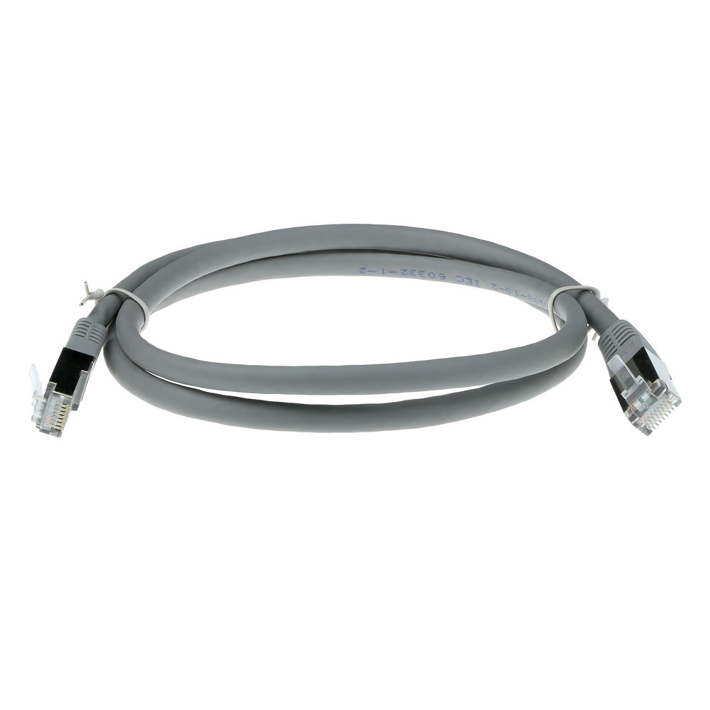 ACT Grey 3 meter LSZH F/UTP CAT5E patch cable with RJ45 connectors