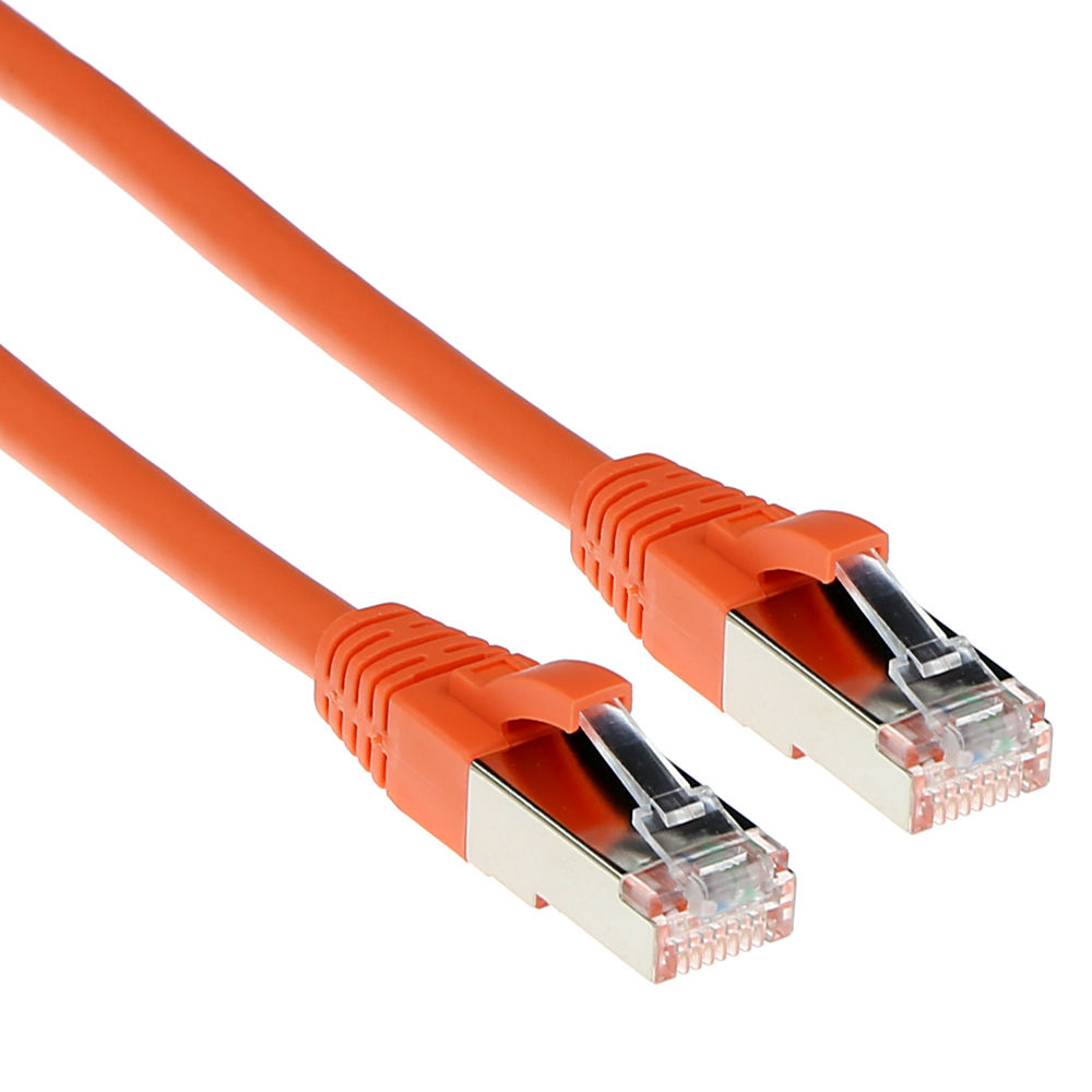 ACT Orange 30 meter LSZH SFTP CAT6A patch cable snagless with RJ45 connectors