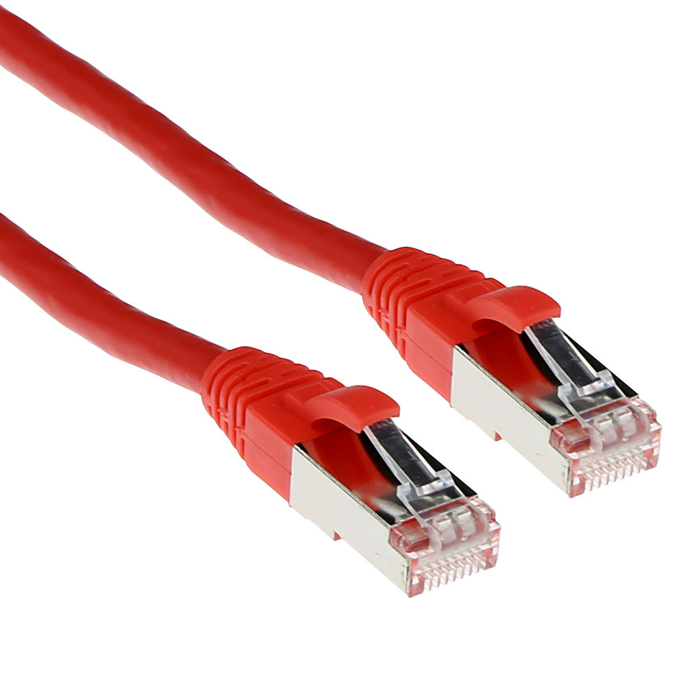 ACT Red 0.5 meter LSZH SFTP CAT6A patch cable snagless with RJ45 connectors