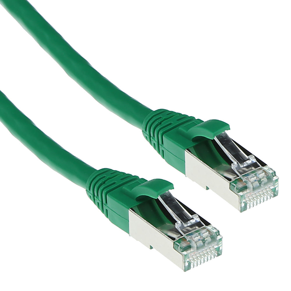 ACT Green 0.5 meter LSZH SFTP CAT6A patch cable snagless with RJ45 connectors