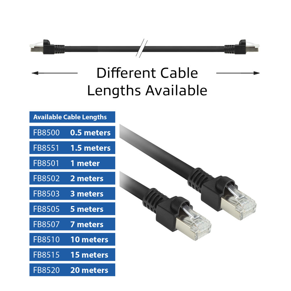 ACT Black 3 meters S/FTP CAT7 PUR flex patch cable snagless with RJ45 connectors (CAT6A compliant)