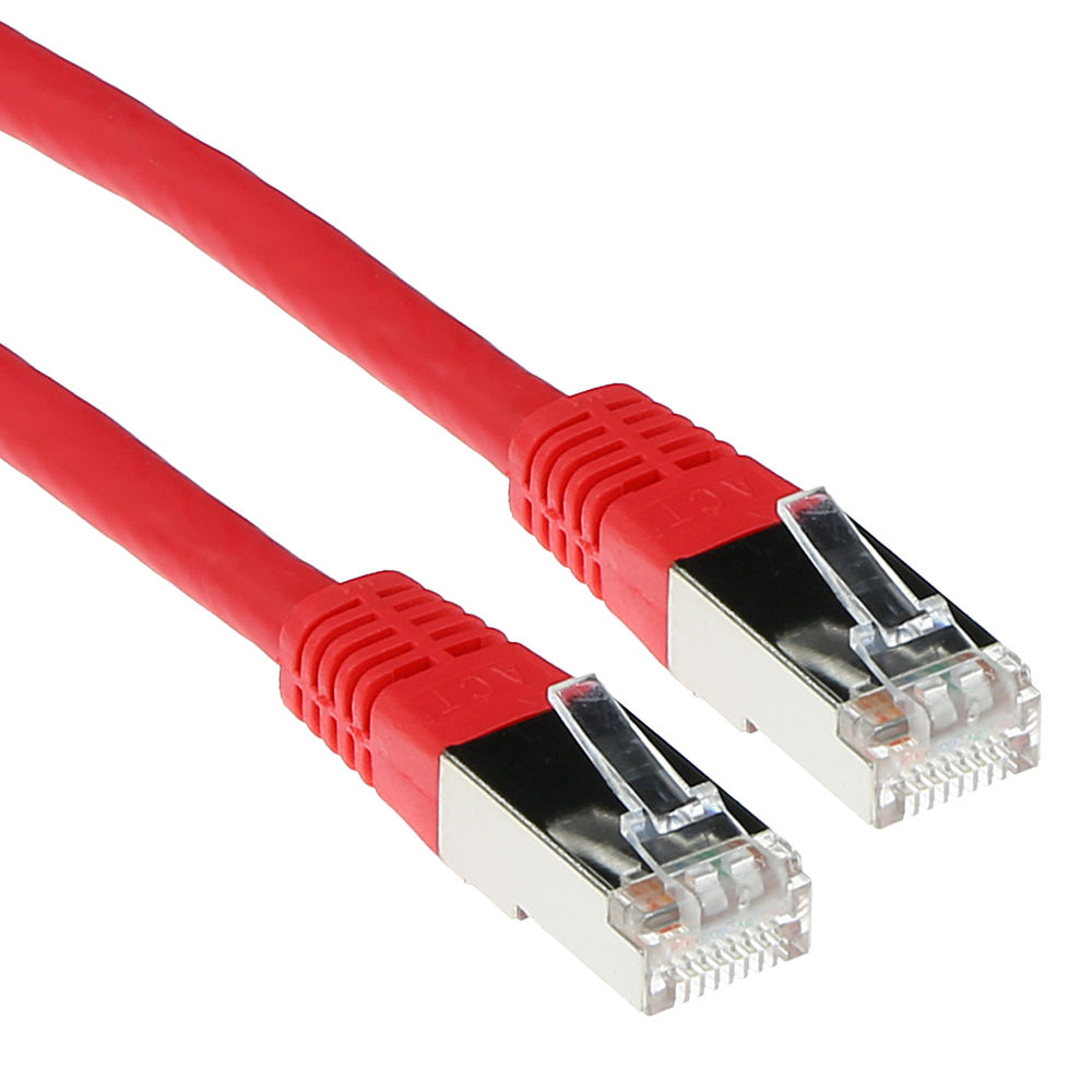 ACT Red 20 meter LSZH SFTP CAT6 patch cable with RJ45 connectors