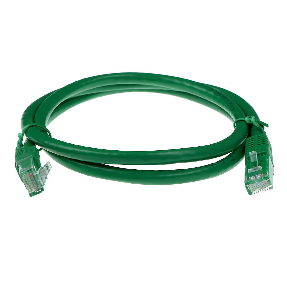 ACT Green 3 meter LSZH U/UTP CAT6A patch cable with RJ45 connectors