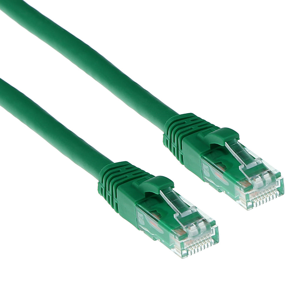 ACT Green 2 meter U/UTP CAT6A patch cable snagless with RJ45 connectors