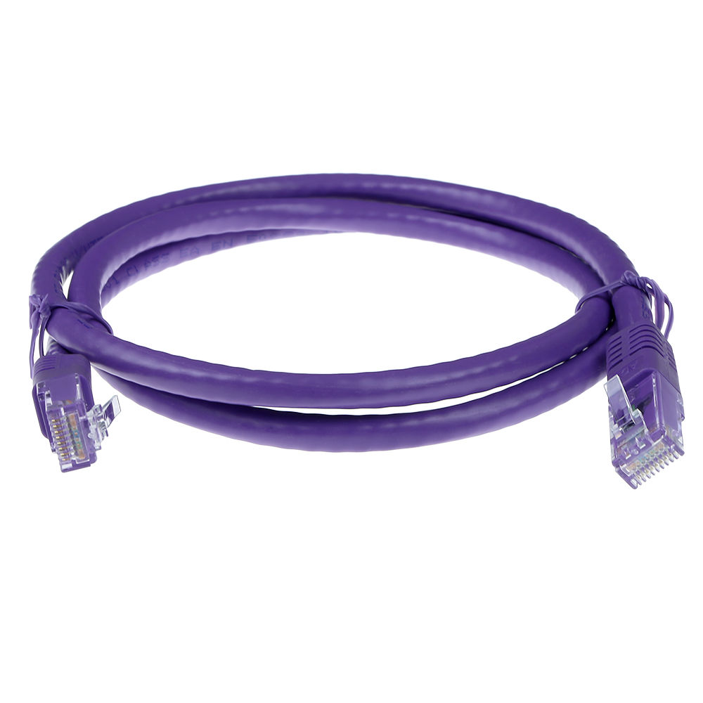 ACT Purple 3 meter U/UTP CAT5E patch cable with RJ45 connectors