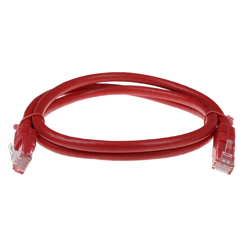 ACT Red 10 meter U/UTP CAT5E patch cable with RJ45 connectors