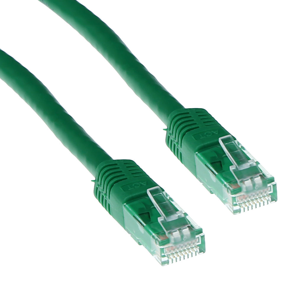 ACT Green 15 meter U/UTP CAT5E patch cable with RJ45 connectors