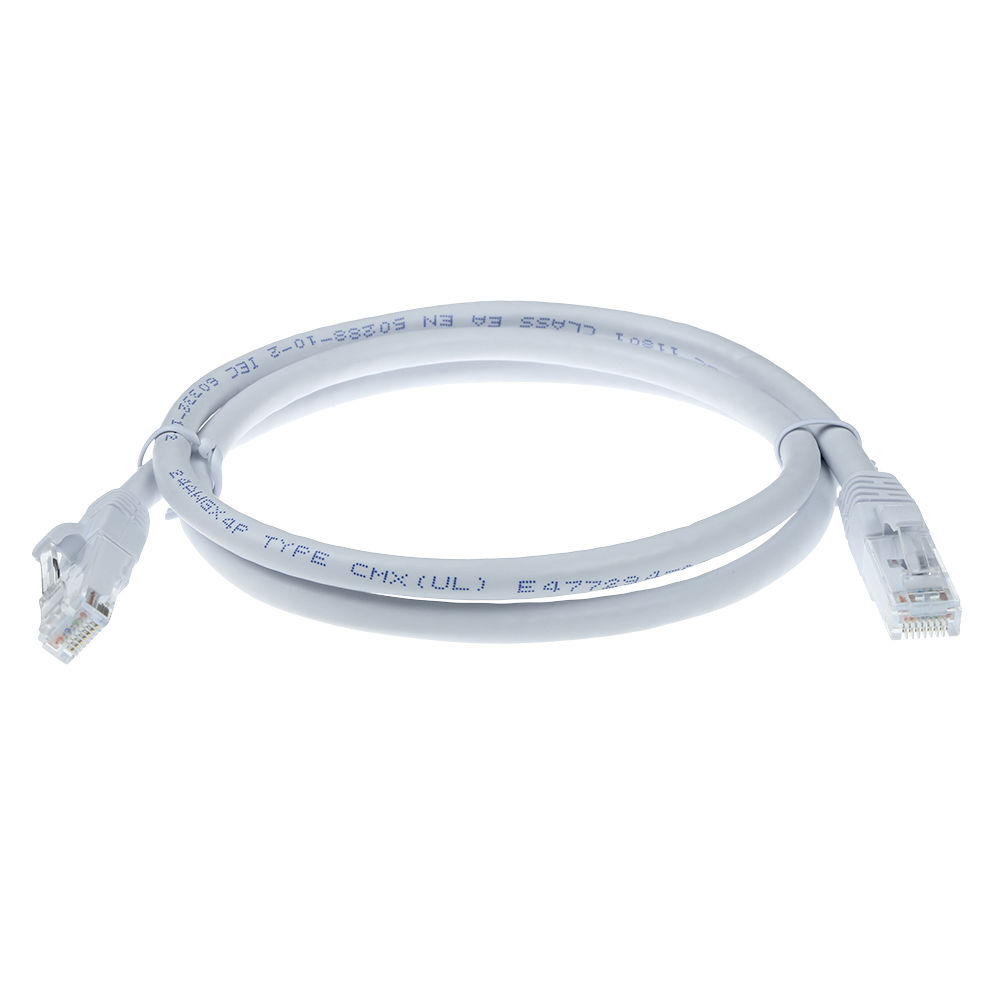 ACT White 0.50 meter U/UTP CAT6A patch cable snagless with RJ45 connectors