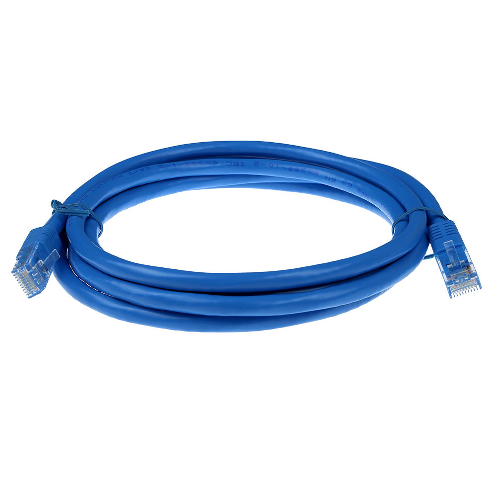ACT Blue 7 meter LSZH U/UTP CAT6 patch cable with RJ45 connectors