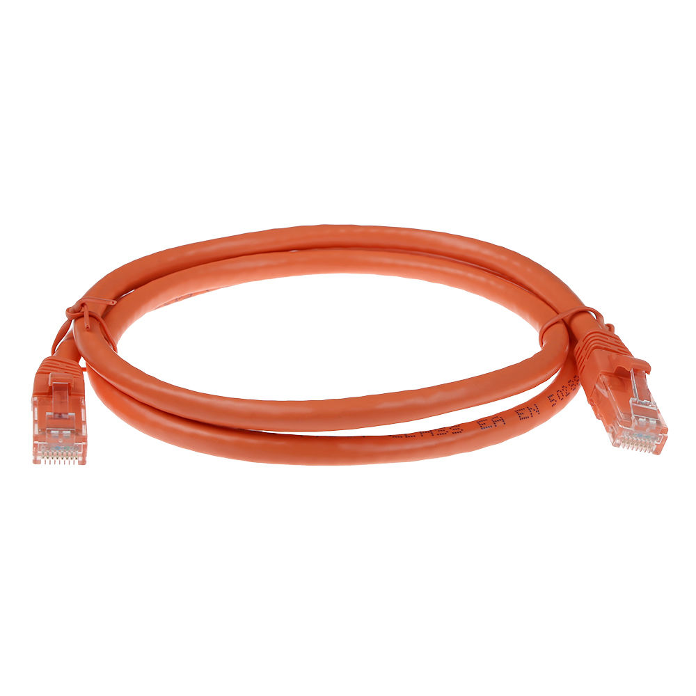 ACT Orange 15 meter U/UTP CAT6 patch cable snagless with RJ45 connectors