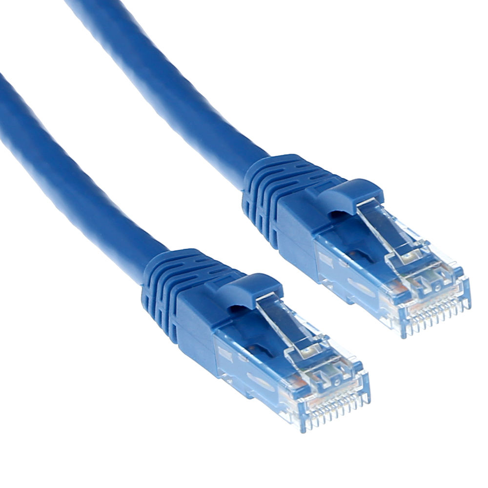 ACT Blue 1 meter U/UTP CAT6 patch cable snagless with RJ45 connectors