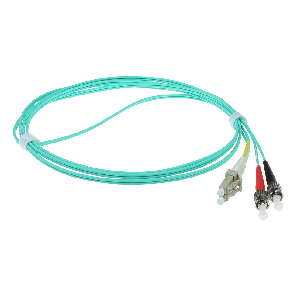 ACT 7 meter LSZH Multimode 50/125 OM3 fiber patch cable duplex with LC and ST connectors
