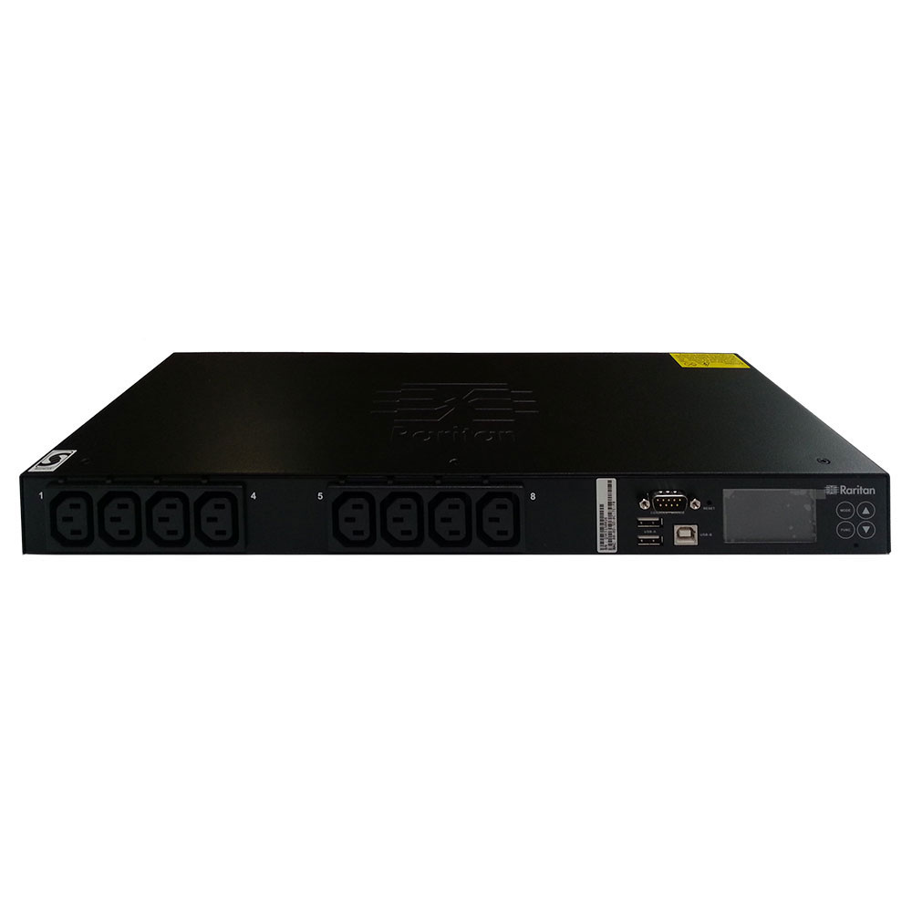 Raritan PX3-5190R PDU 1 phase 230V, 16A, IEC60309 2P+E to 8x C13, outlet metered and switched, 3 meter