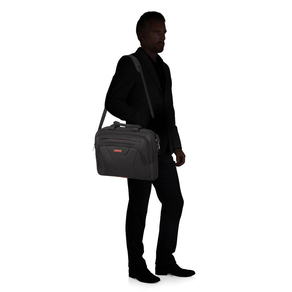 American Tourister 88532-1070 AT Work shoulder bag 15.6 inch, Black/orange