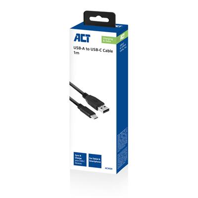 ACT USB 3.2 Gen1 charge and sync cable A male - C male 1 meter
