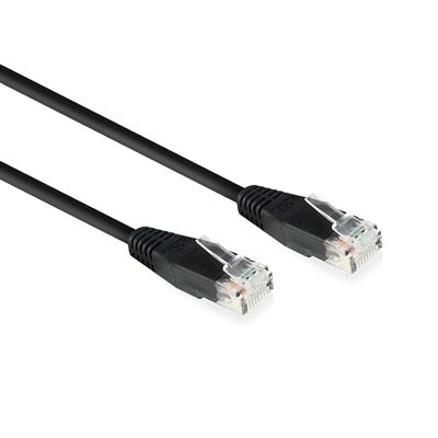 ACT Black 5.0 meter U/UTP, CAT6 patch cable with RJ45 connectors, Zip Bag