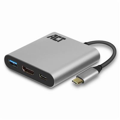 ACT USB-C to HDMI female multiport adapter with PD Pass-Through 60W, 4K, USB-A
