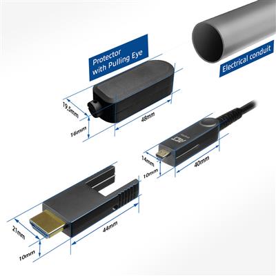 ACT 40 meters HDMI High Speed 4K Active Optical Cable with detachable connector v2.0 HDMI-A male - HDMI-A male