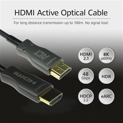ACT 20 meters HDMI Premium 8K Active Optical Cable v2.1 HDMI-A male - HDMI-A male