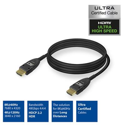 ACT 10 meters HDMI 8K Ultra High Speed Certified Active Optical Cable v2.1 HDMI-A male - HDMI-A male