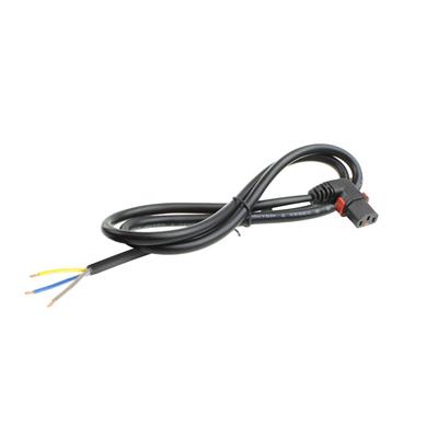 ACT Powercord C13 IEC Lock (right angled) - open end black 2 m, PC2057