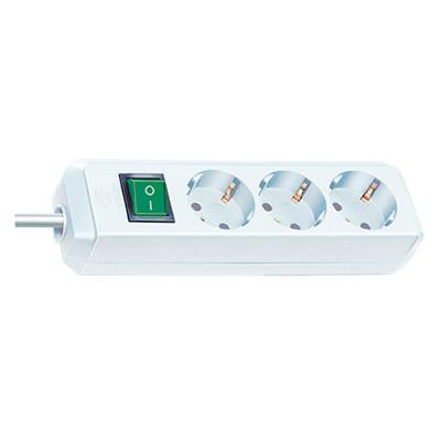 Brennenstuhl 1152920 Eco-Line, power distribution unit, 3 sockets, 5m, white, with switch