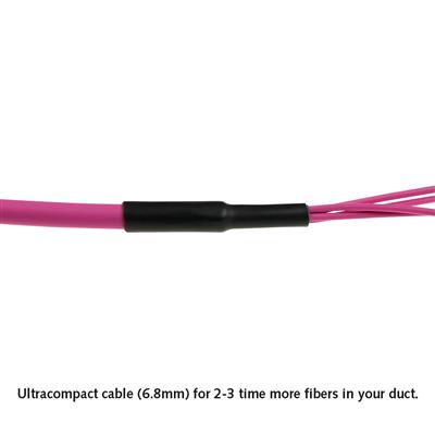ACT 7 meter Multimode 50/125 OM4(OM3) polarity A fiber trunk cable with 4 MTP/MPO female connectors each side