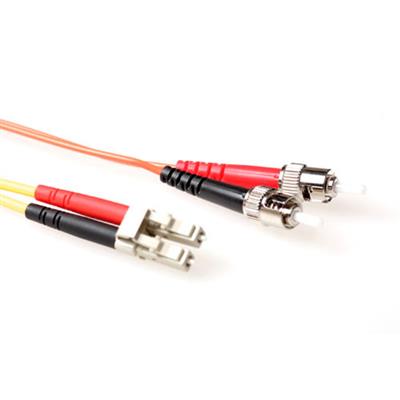 Ewent 1 meter LSZH Multimode 62.5/125 OM1 fiber patch cable duplex with LC and ST connectors
