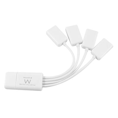Ewent USB Hub 2.0, 4 port, flexible, white
