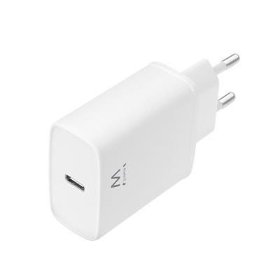 Ewent USB-C Charger, 1 port, 20W, Power Delivery, White