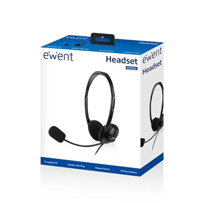 Ewent Headset, 2x 3.5mm Jack, 2,1m, Black