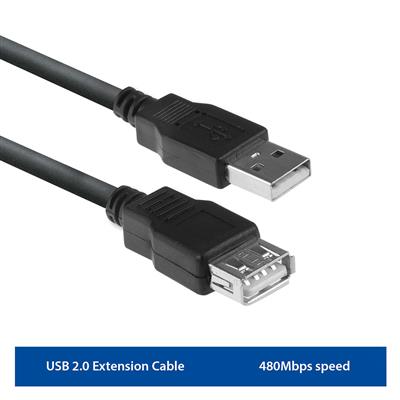 Ewent 1.8 meter, USB 2.0 extension cable, USB A male to USB A female