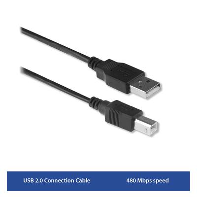 Ewent 1.0 meter, USB 2.0 connection cable, USB A to USB 2.0 B male
