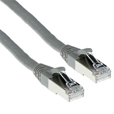 ACT Grey 0.5 meter SFTP CAT6A patch cable snagless with RJ45 connectors