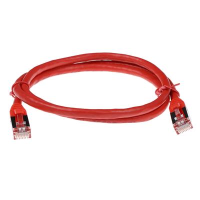 ACT Red 3 meter SFTP CAT6A patch cable snagless with RJ45 connectors