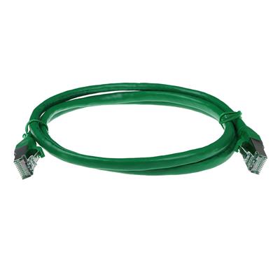 ACT Green 10 meter LSZH SFTP CAT6A patch cable snagless with RJ45 connectors
