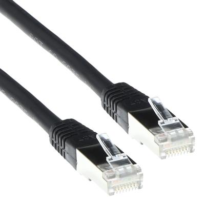ACT Black 10 meter LSZH SFTP CAT6 patch cable with RJ45 connectors