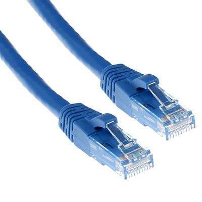 ACT Blue 15 meter U/UTP CAT6A patch cable snagless with RJ45 connectors