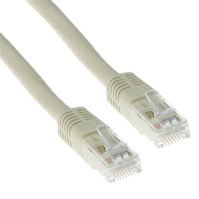 ACT Ivory 3 meter U/UTP CAT6A patch cable with RJ45 connectors