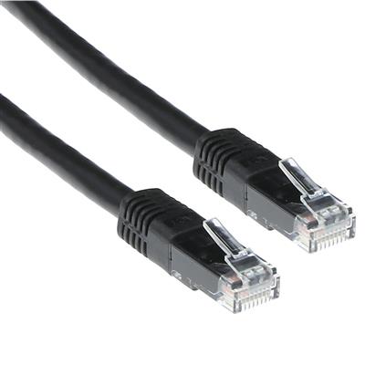 ACT Black 3 meter U/UTP CAT6A patch cable with RJ45 connectors