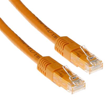 ACT Orange 1.5 meter U/UTP CAT6A patch cable with RJ45 connectors