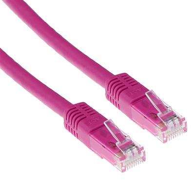 ACT Pink 2 meter U/UTP CAT5E patch cable with RJ45 connectors