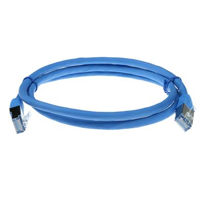 ACT Blue 2 meter LSZH SFTP CAT6A patch cable with RJ45 connectors